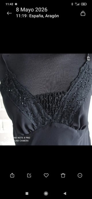 Vestido de gasa verano negro