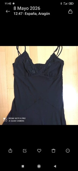 Vestido de gasa verano negro