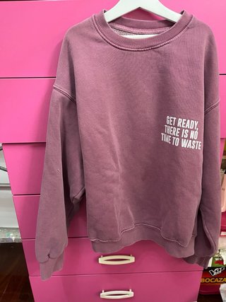 3 sudaderas rosa palo, morado, rosa fuccia