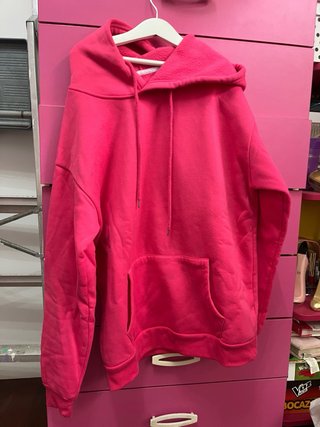 3 sudaderas rosa palo, morado, rosa fuccia