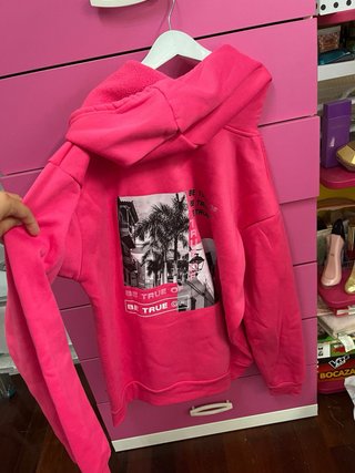 3 sudaderas rosa palo, morado, rosa fuccia