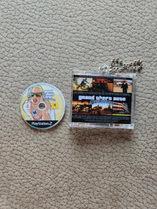Gta San Andreas ps2 mini cd NFC Keychain