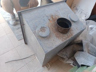 Chimenea Hierro Fundido Puerta Cristal