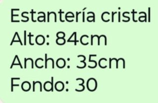 Estantería de cristal hierro