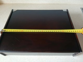 Caja de cubiertos vacía madera y metal
