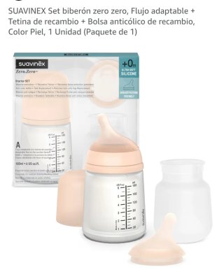 Suavinex Set Biberón Zero Zero + Tetina