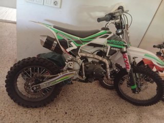 Pit Bike cross Verde y Blanca
