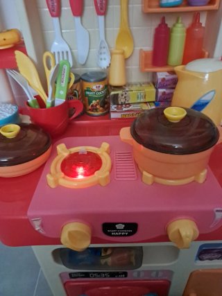 Cocina de juguete con microondas