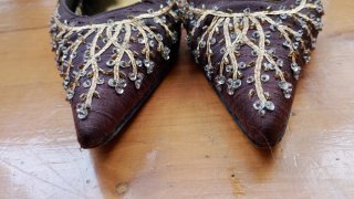 Zapatos Magrit Marrones y Dorados