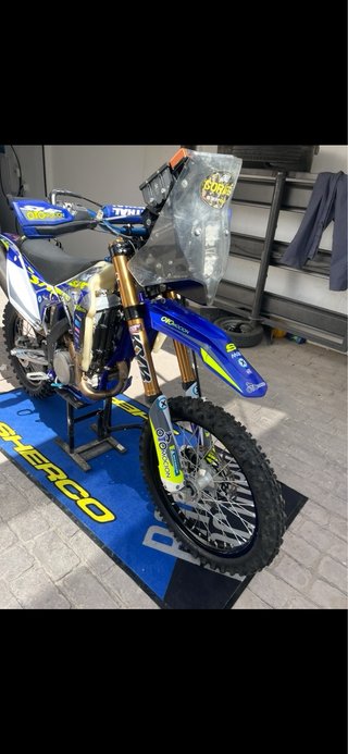 Sherco 500 Rally Enduro Moto Azul/Amarillo