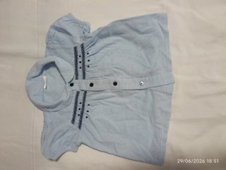 Conjunto bebé blusa y bombacho azul