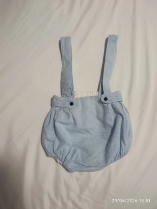 Conjunto bebé blusa y bombacho azul