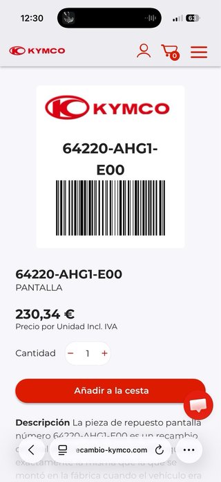Pantalla Cúpula Kymco DTX 350/125