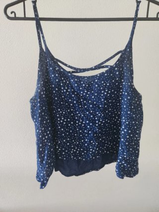 Top tirantes azul con estrellas