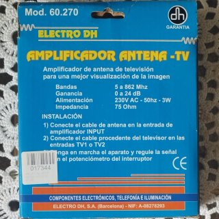 Amplificador Antena TV Electro DH Mod. 60.270