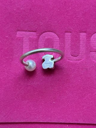 Anillo Tous Plata Oso Perla Cultivada