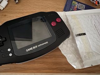 Game Boy Advance Shell Nuovo IPS Nero/Rosa