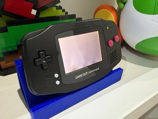 Game Boy Advance Shell Nuovo IPS Nero/Rosa
