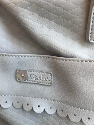 Bolso maternal Pirulos ecopiel gris