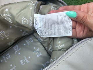 Bolso maternal Pirulos ecopiel gris