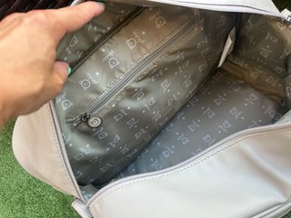 Bolso maternal Pirulos ecopiel gris