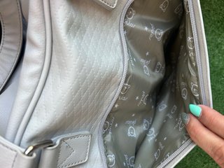 Bolso maternal Pirulos ecopiel gris