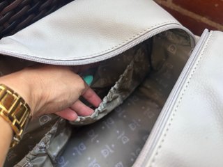 Bolso maternal Pirulos ecopiel gris