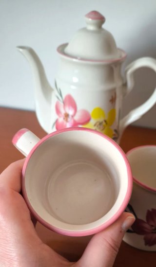 Juego de té floral vintage