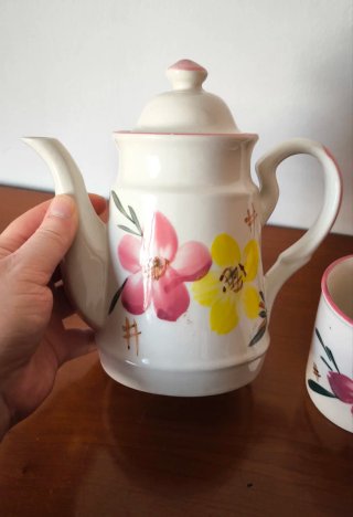 Juego de té floral vintage