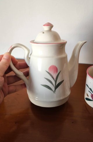 Juego de té floral vintage