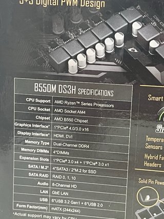 Placa Base Gigabyte B550M DS3H