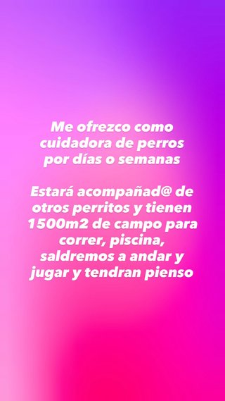 Cuidadora de mascotas