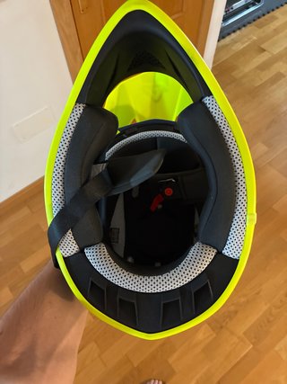Casco Acerbis off road, Amarillo y azul.