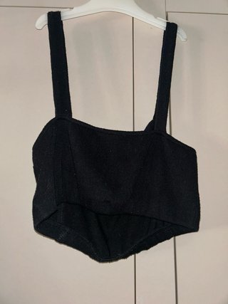 Blusa cuadros escoceses off-shoulder
