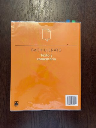 Texto y comentario, Bachillerato