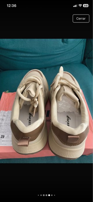 Zapatillas beige y marrón Shein