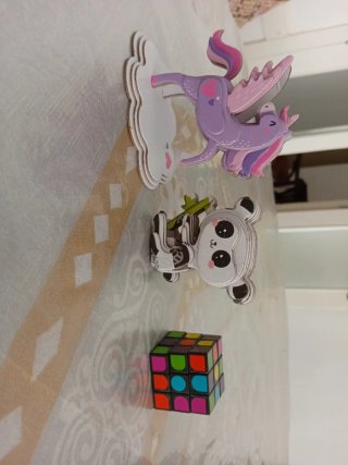 Lote 3 Juguetes: Unicornio, Panda y Cubo