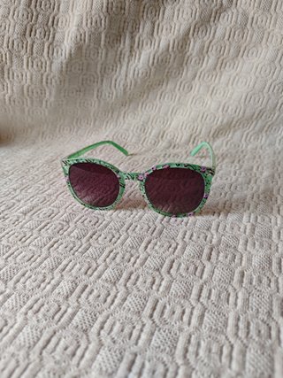 Gafas de sol rojas desmontables + verdes vintage