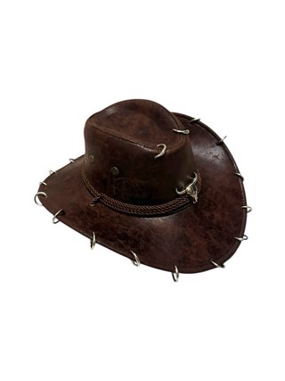 Cappello da cowboy western marrone