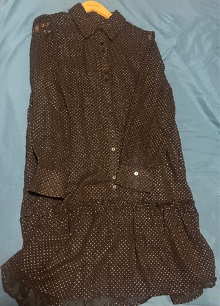 Vestido Lili Sidonio Negro Brillo Plateado Talla L