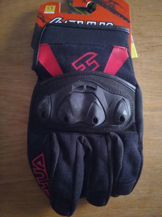 Guantes SHUA negros y rojos