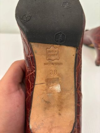 Zapatos tacón vintage Corte Inglés marrones