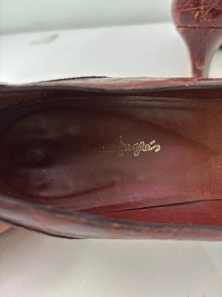 Zapatos tacón vintage Corte Inglés marrones