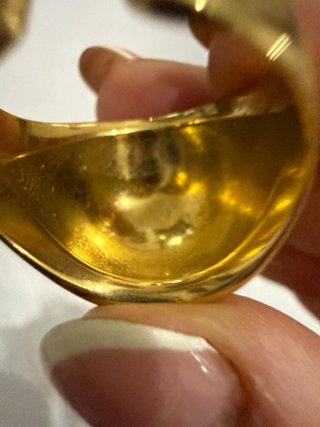 Anello Acciaio Dorato Regolabile