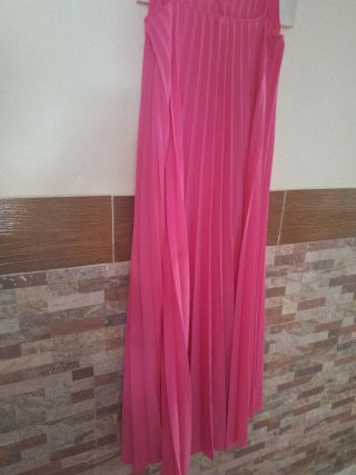 Vestido Mango Plisado Rosa Talla XXL