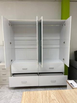 OFERTA Armario modernno blanco 4 puertas