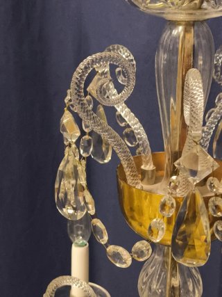 Antigua lámpara araña cristal de La Granja