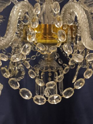 Antigua lámpara araña cristal de La Granja