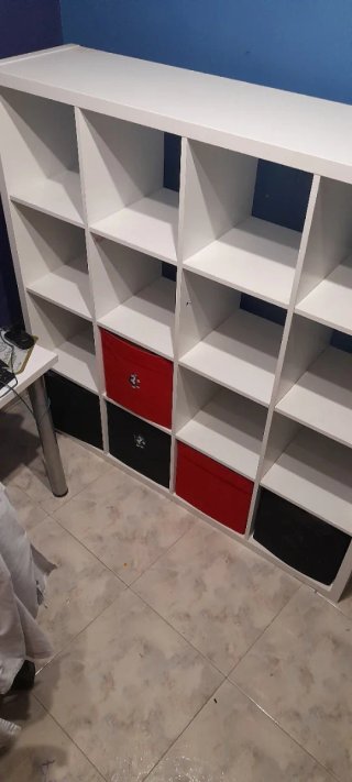 Estantería Modular Blanca y Roja Ikea