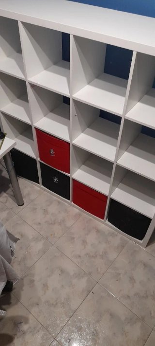 Estantería Modular Blanca y Roja Ikea